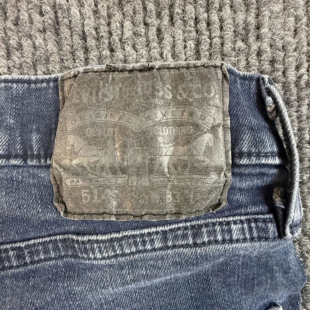 Levis 514 Straight Fit Mens 34x30 Jeans Dark Wash Blue Denin